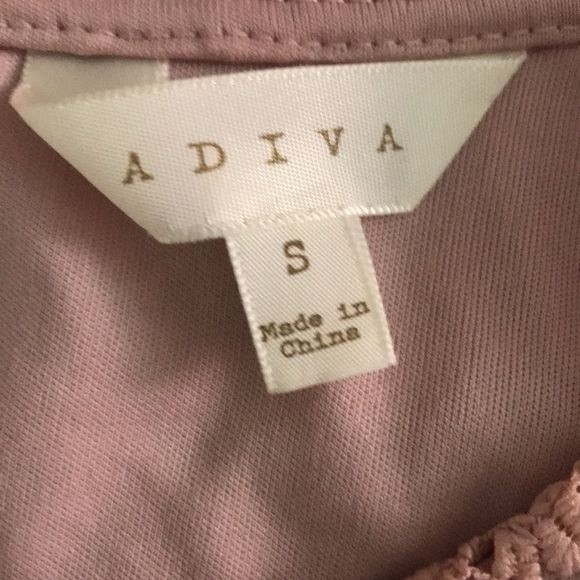 ADIVA Top Lace Pink Ball Long Sleeves Crochet Lined Size S - Picture 2 of 5